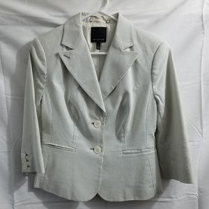 The Limited Gray Pinstripe 3/4 sleeve Blazer Sz 6